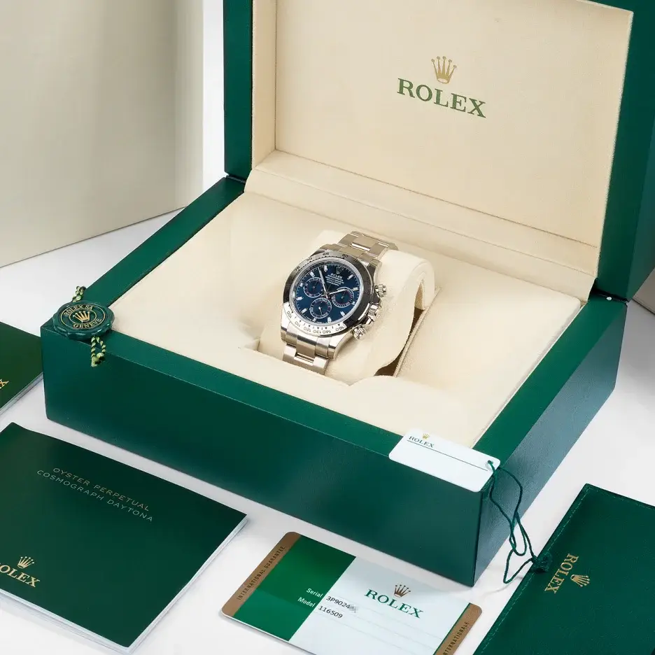 RLX Cosmograph Daytona 18k White Gold Blue Dial 116509-0071 - image 3