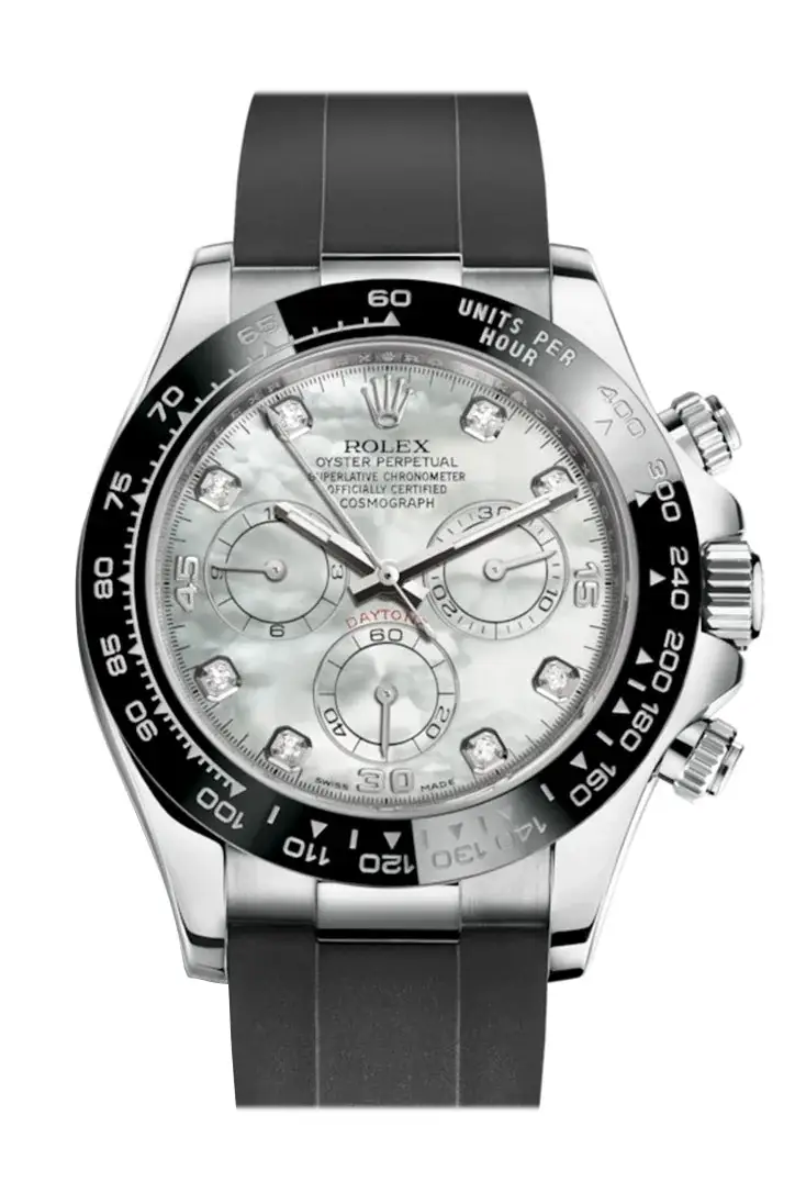 RLX Cosmograph Daytona White Mother of Pearl Dial Diamond Dial Oysterflex Strap Mens Watch 116519LN 116519 - image 1