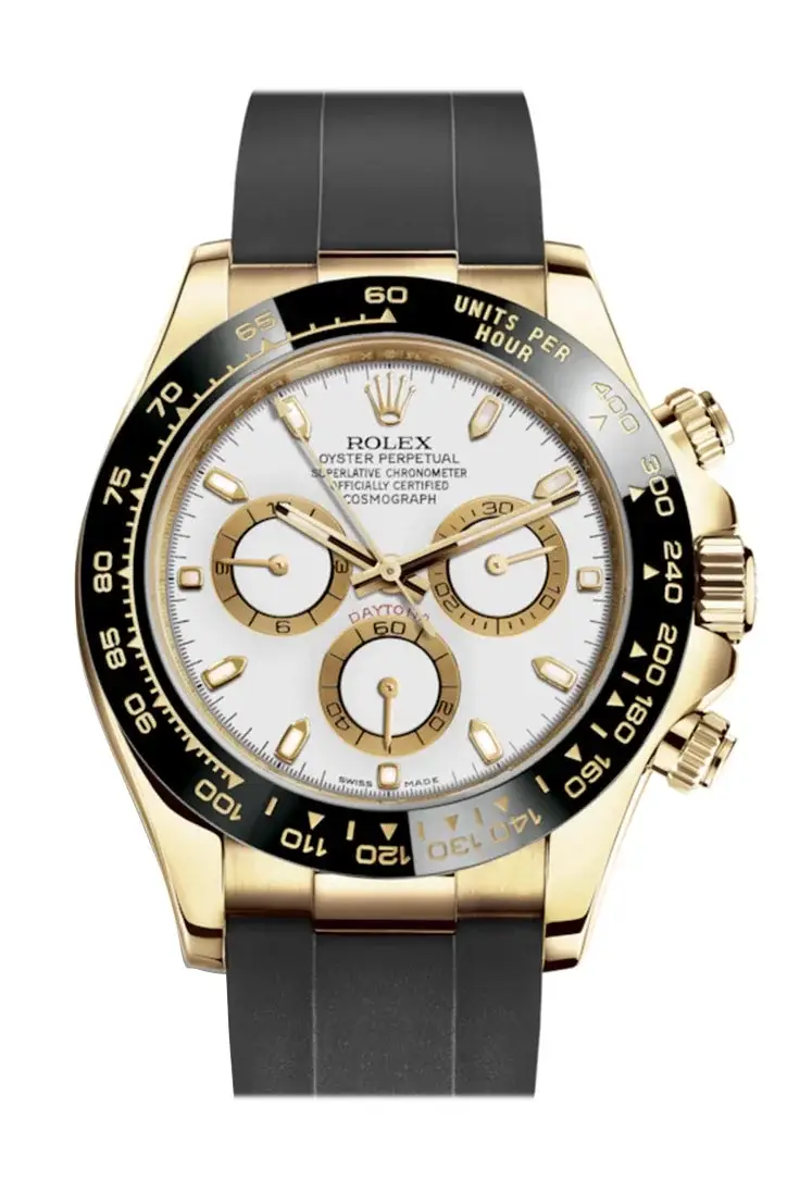 RLX Cosmograph Daytona White Yellow Gold Oysterflex Strap Mens Watch 116518LN 116518 - image 1