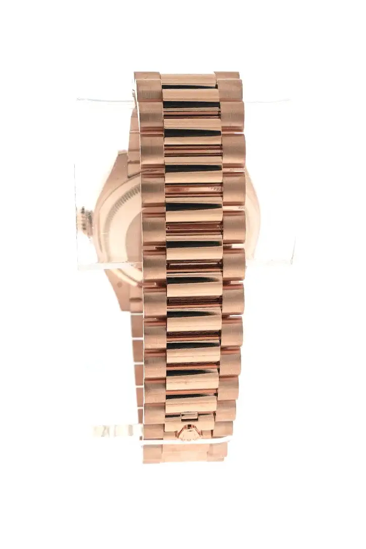 RLX Day-Date 36 Everose Diamond Bezel  Diamond Paved Rainbow Sapphire Dial President Bracelet Watch 128345RBR - image 5