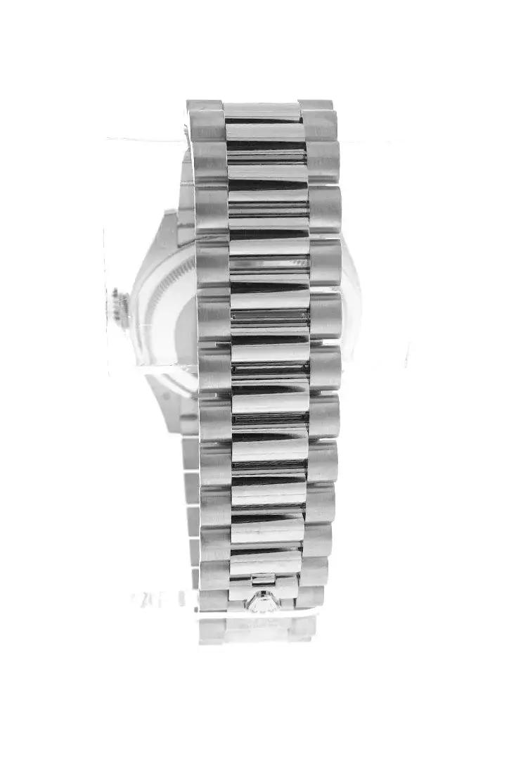 RLX Day-Date 36 Fluted Bezel Diamond Paved Rainbow Sapphire Dial President Bracelet 128349RBR - image 2