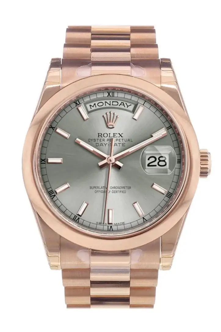 RLX Day-Date 36 Rhodium Dial President Everose Gold Watch 118205 - image 1