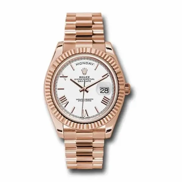 RLX Day-Date 40 Presidential White Dial with Roman numerals, 18K Everose Gold Automatic Men’s - image 1