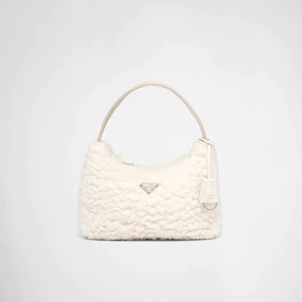 Re-Edition 2000 wool and cashmere mini-bag – Natural - image 3