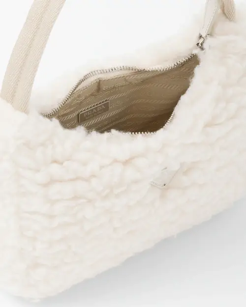 Re-Edition 2000 wool and cashmere mini-bag – Natural - image 4
