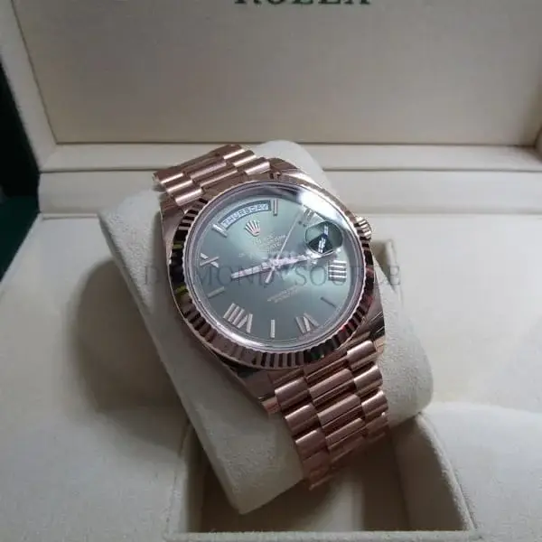 Rlx Day-Date 40 Presidential Olive Green Dial 18kt Rose Gold Men’s Watch 228235-0025 - image 11