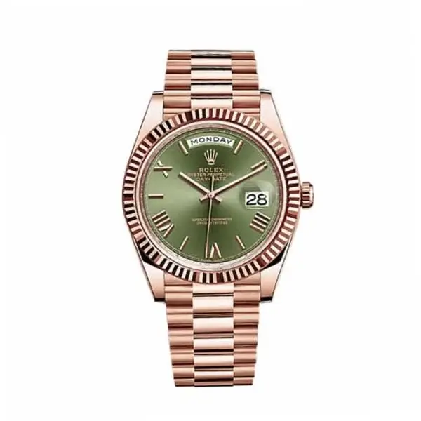 Rlx Day-Date 40 Presidential Olive Green Dial 18kt Rose Gold Men’s Watch 228235-0025 - image 8