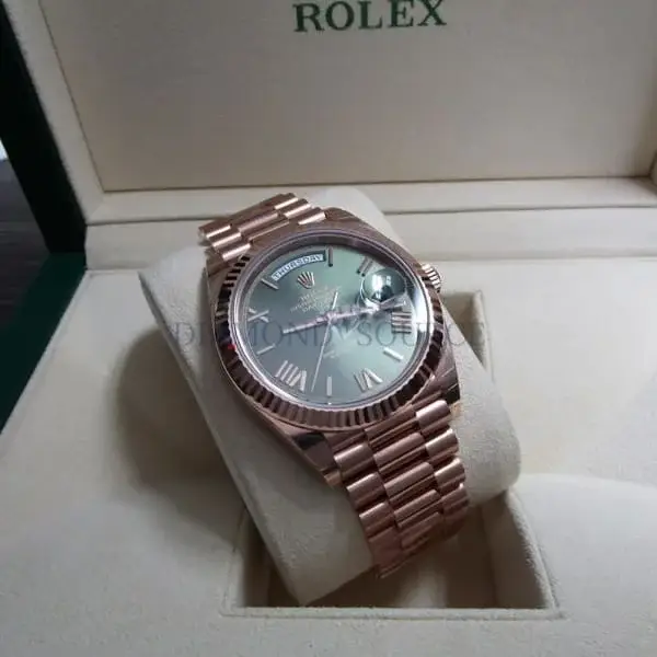 Rlx Day-Date 40 Presidential Olive Green Dial 18kt Rose Gold Men’s Watch 228235-0025 - image 3