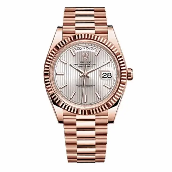 Rlx Day-Date 40 Presidential Sundust Stripe Dial 18K Everose Gold Automatic Men’s Watch - image 1