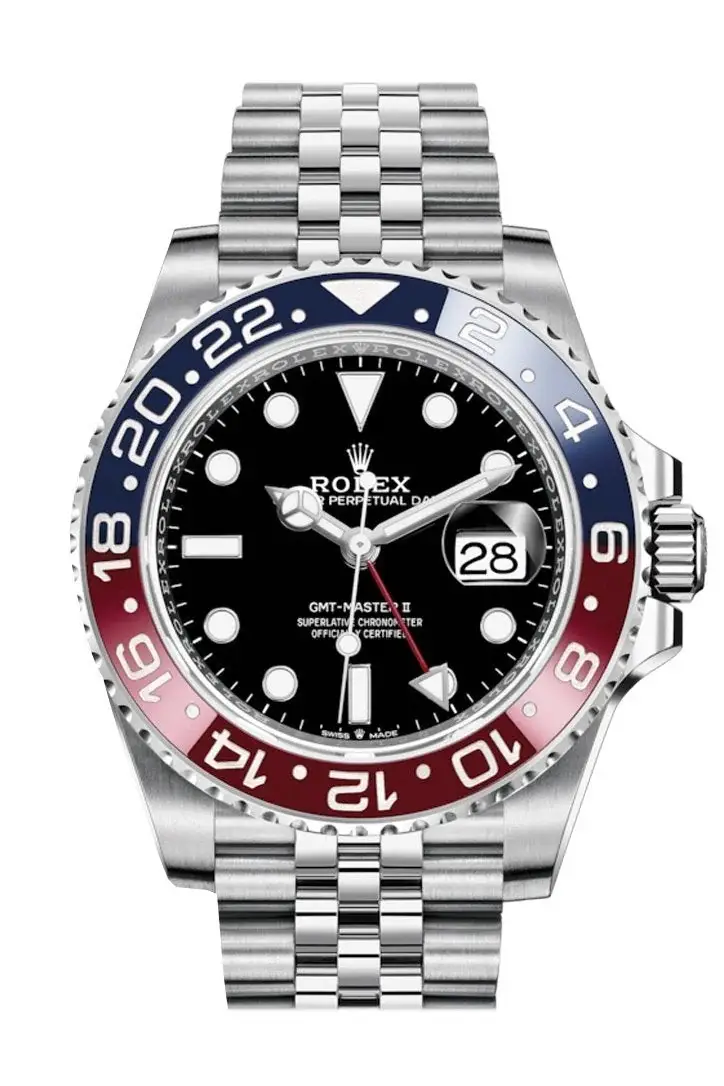 Rlx GMT Master II Pepsi Black Dial Stainless Steel Mens Watch 126710blro-0001 - image 1