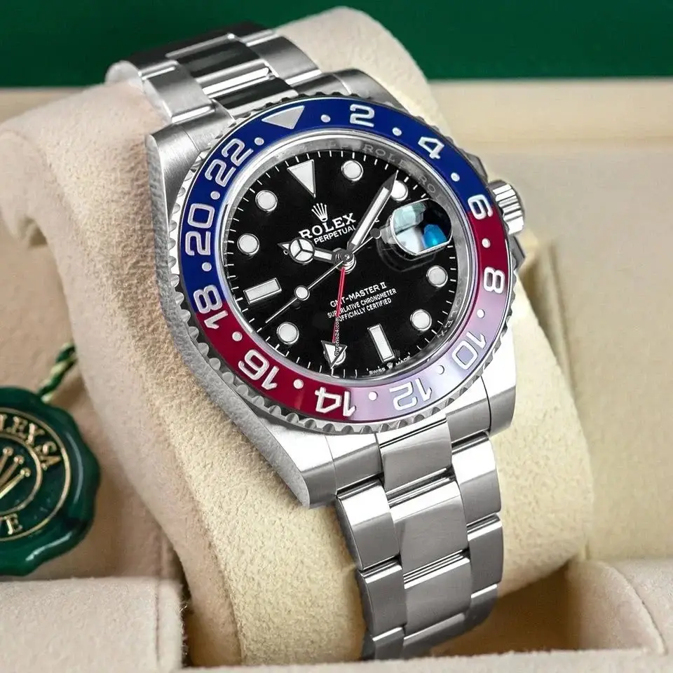 Rlx GMT Master II Pepsi Black Dial Stainless Steel Mens Watch 126710blro-0001 - image 3