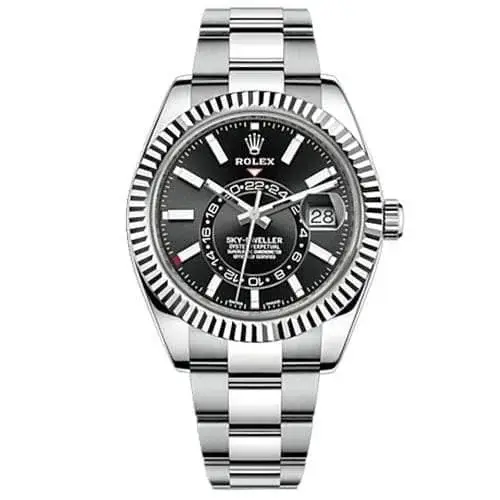 Rlx Sky-Dweller Automatic Men’s 18kt White Gold Black Dial Oyster Watch 326934-0005 - image 3