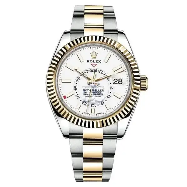 Rlx Sky-Dweller Automatic Men’s 18kt Yellow Gold White Dial Oyster Watch 326933-0009 - image 1