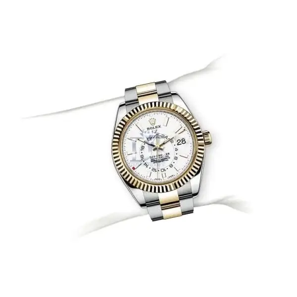 Rlx Sky-Dweller Automatic Men’s 18kt Yellow Gold White Dial Oyster Watch 326933-0009 - image 2