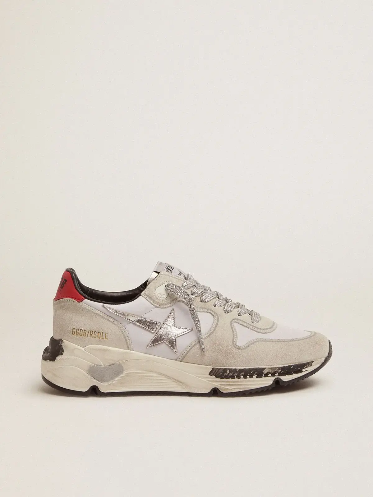 Running Sole sneakers with red heel tab silver star - View 3