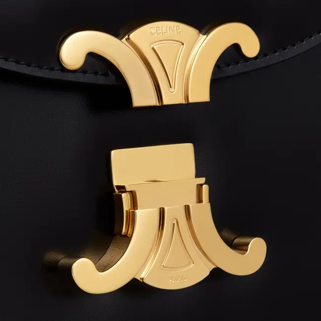 TEEN CHAIN BESACE TRIOMPHE IN SHINY CALFSKIN BLACK - image 2