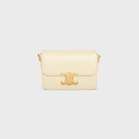 TEEN TRIOMPHE BAG IN SHINY CALFSKIN SOFT YELLOW - image 1