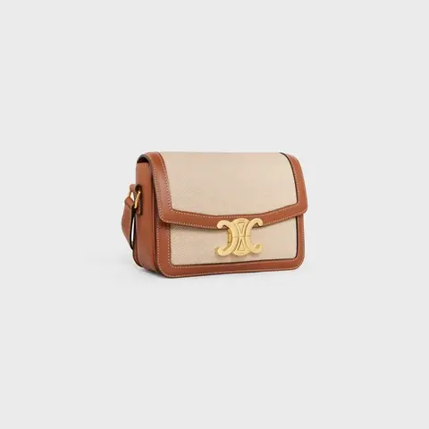 TEEN TRIOMPHE BAG IN TEXTILE AND CALFSKIN NATURAL / TAN - image 2