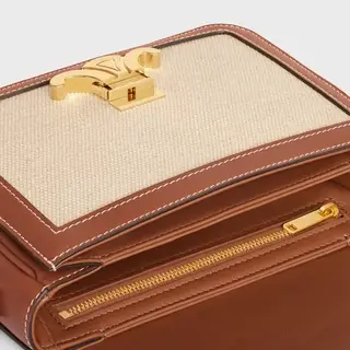 TEEN TRIOMPHE BAG IN TEXTILE AND CALFSKIN NATURAL / TAN - image 3
