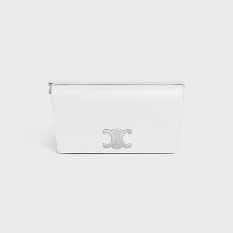 TRAPEZE TRIOMPHE BAG IN SHINY CALFSKIN WHITE - image 1