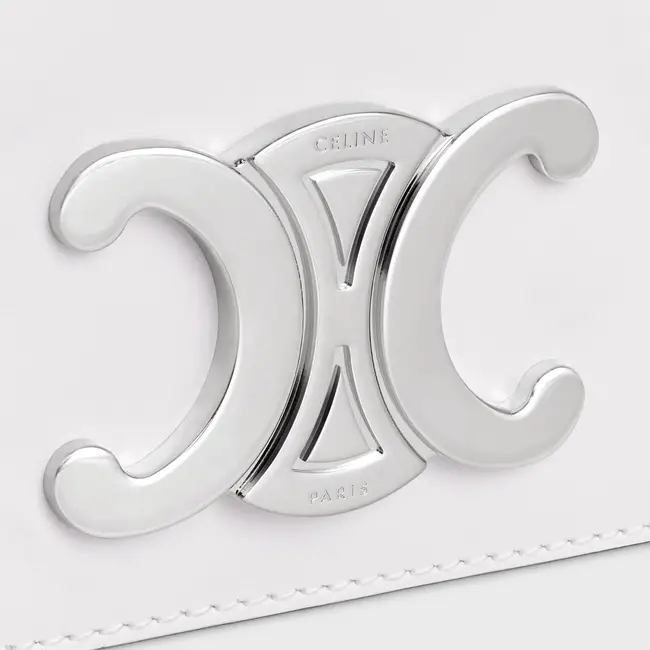 TRAPEZE TRIOMPHE BAG IN SHINY CALFSKIN WHITE - image 2
