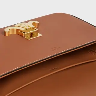 TRIOMPHE SHOULDER BAG IN NATURAL CALFSKIN TAN - image 4
