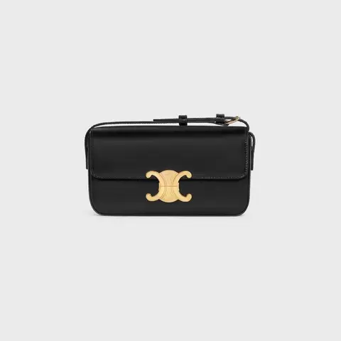 TRIOMPHE SHOULDER BAG IN SHINY CALFSKIN BLACK - image 3
