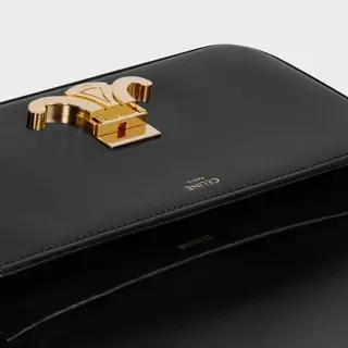 TRIOMPHE SHOULDER BAG IN SHINY CALFSKIN BLACK - image 4