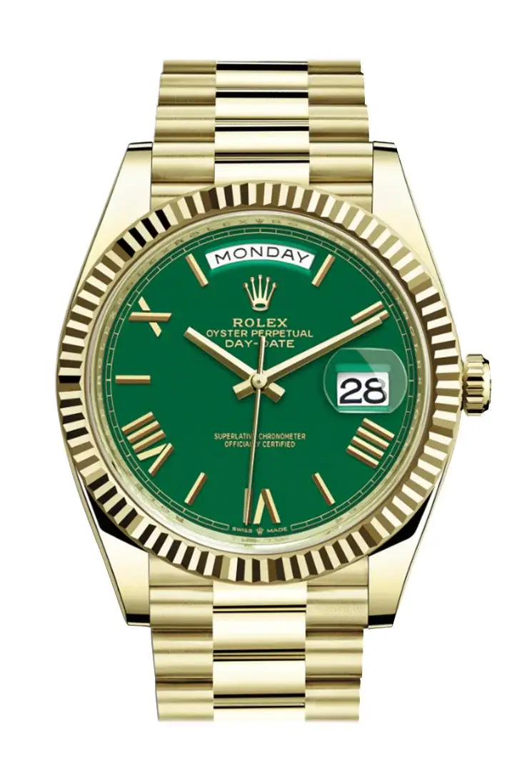 The RLX Day-Date 40 With Green Lacquered Dial 228238 - image 1