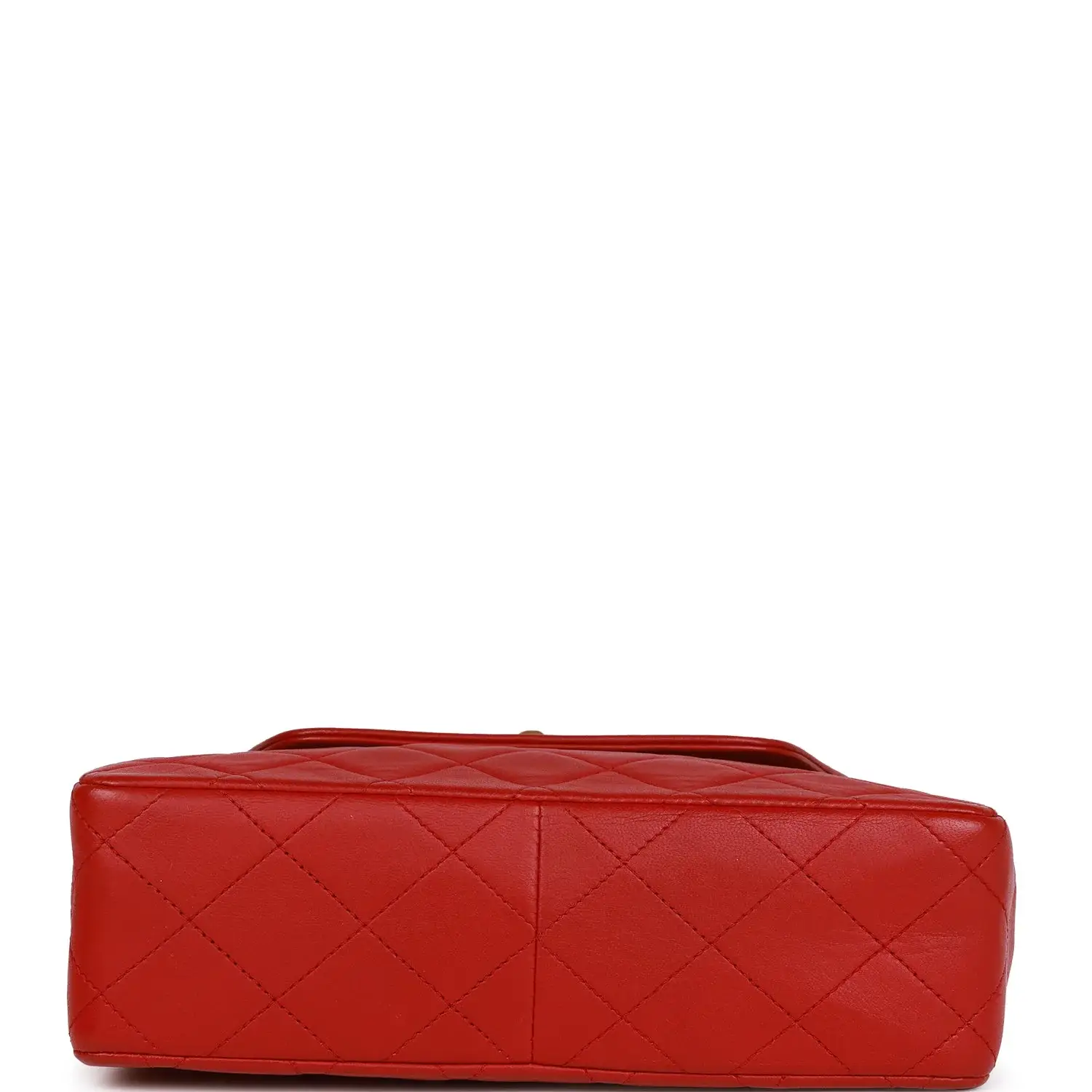 Vintage CC Trapeze Flap Bag Red Lambskin Gold Hardware - image 3