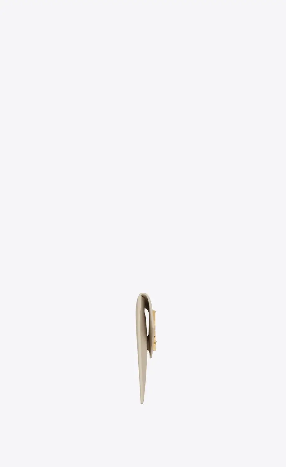 Y Uptown Pouch Grain De Poudre Embossed Leather in Blanc Vintage - image 3