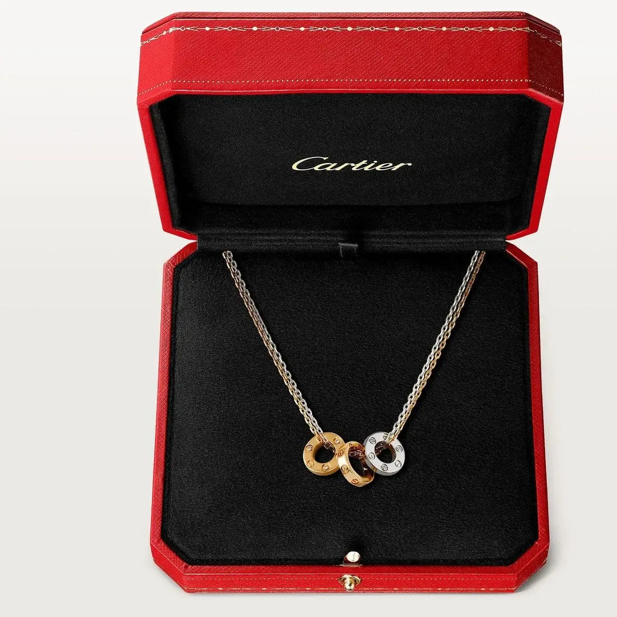 car Love Necklace 3 Circles Necklace-6 Diamonds - image 3