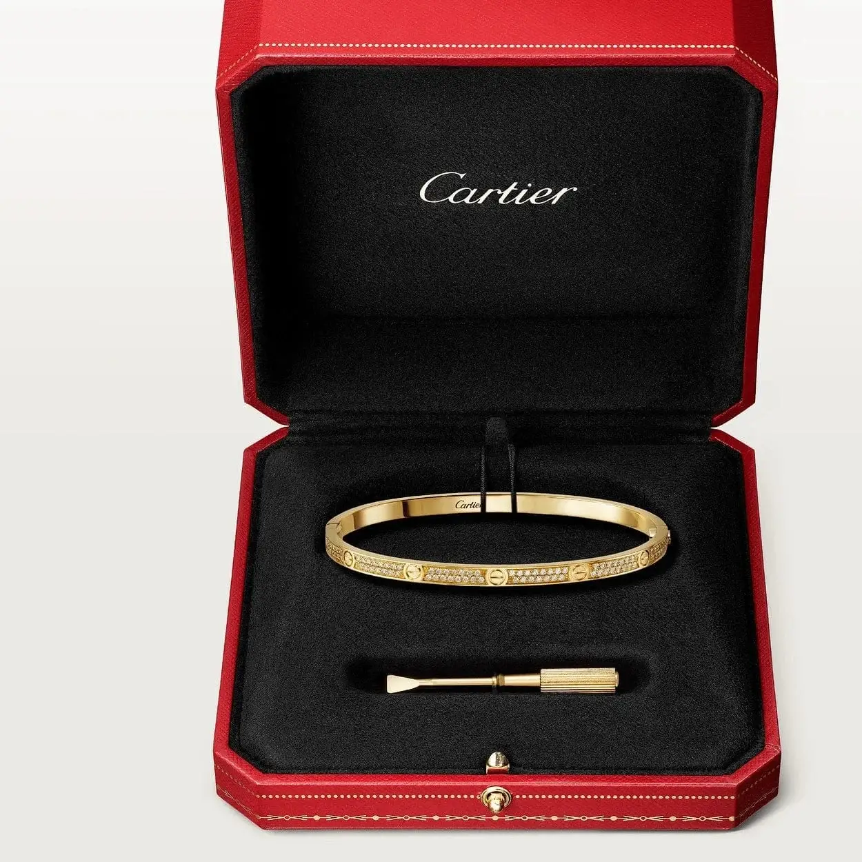 car The London Love Bracelet-Diamond Paved Small Model-4mm Width - View 4