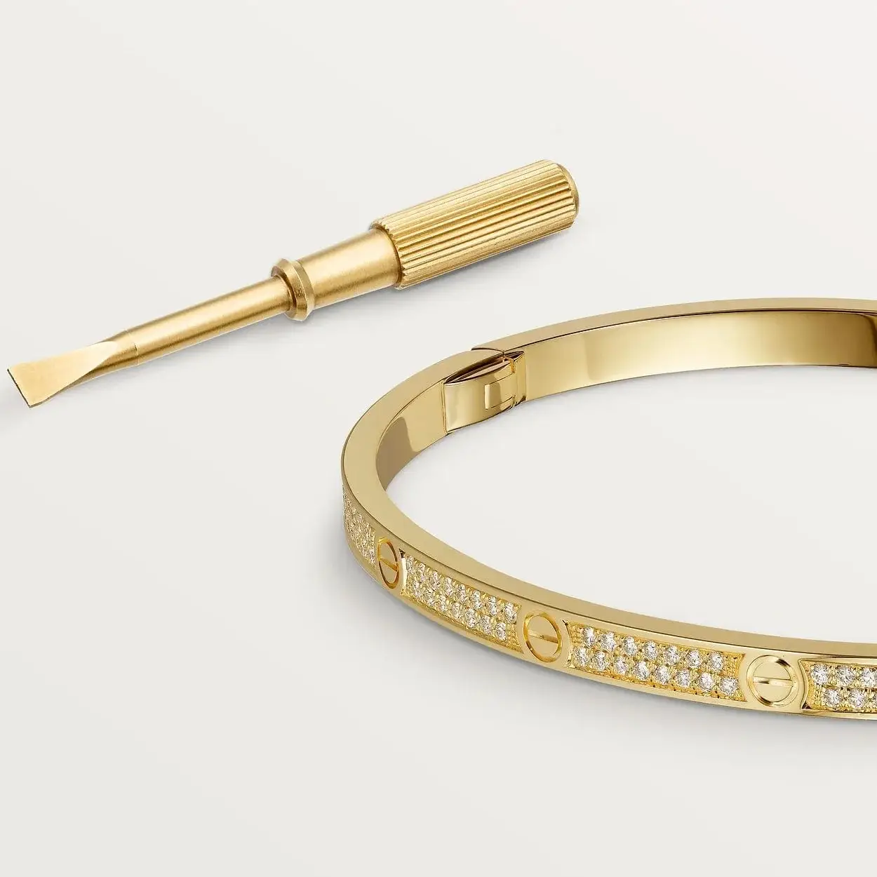 car The London Love Bracelet-Diamond Paved Small Model-4mm Width - View 5