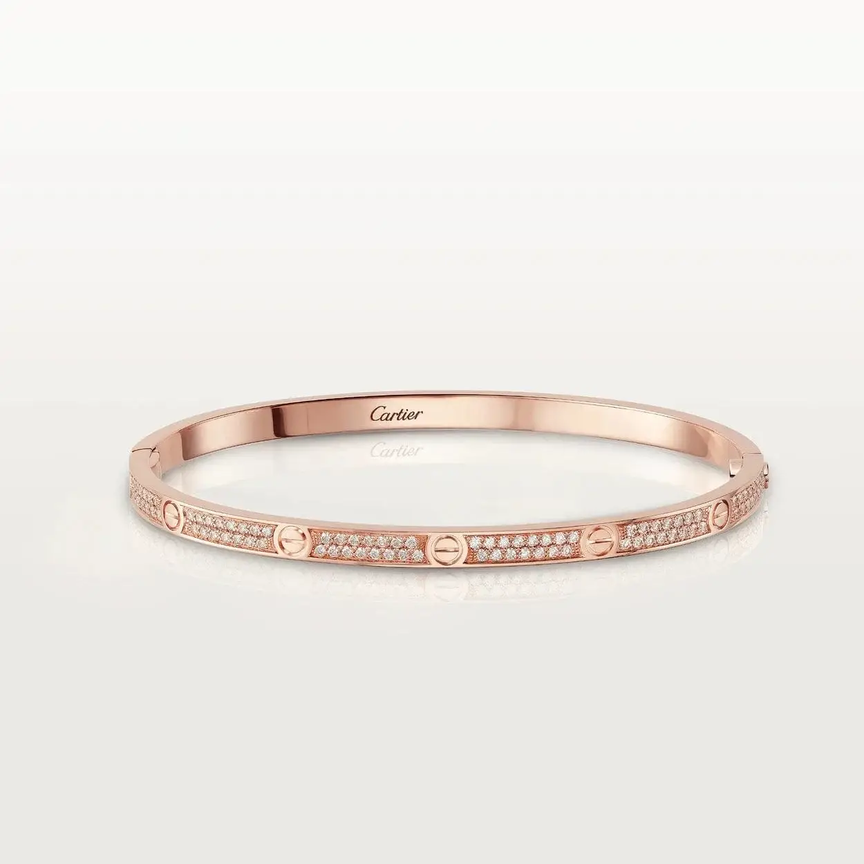 car The London Love Bracelet-Diamond Paved Small Model-4mm Width - View 8