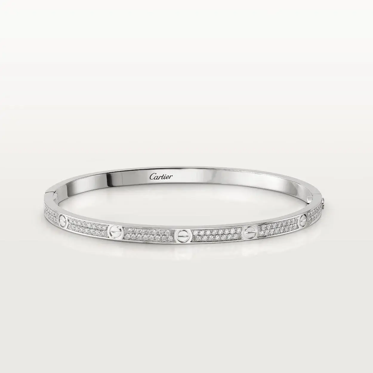 car The London Love Bracelet-Diamond Paved Small Model-4mm Width - View 7