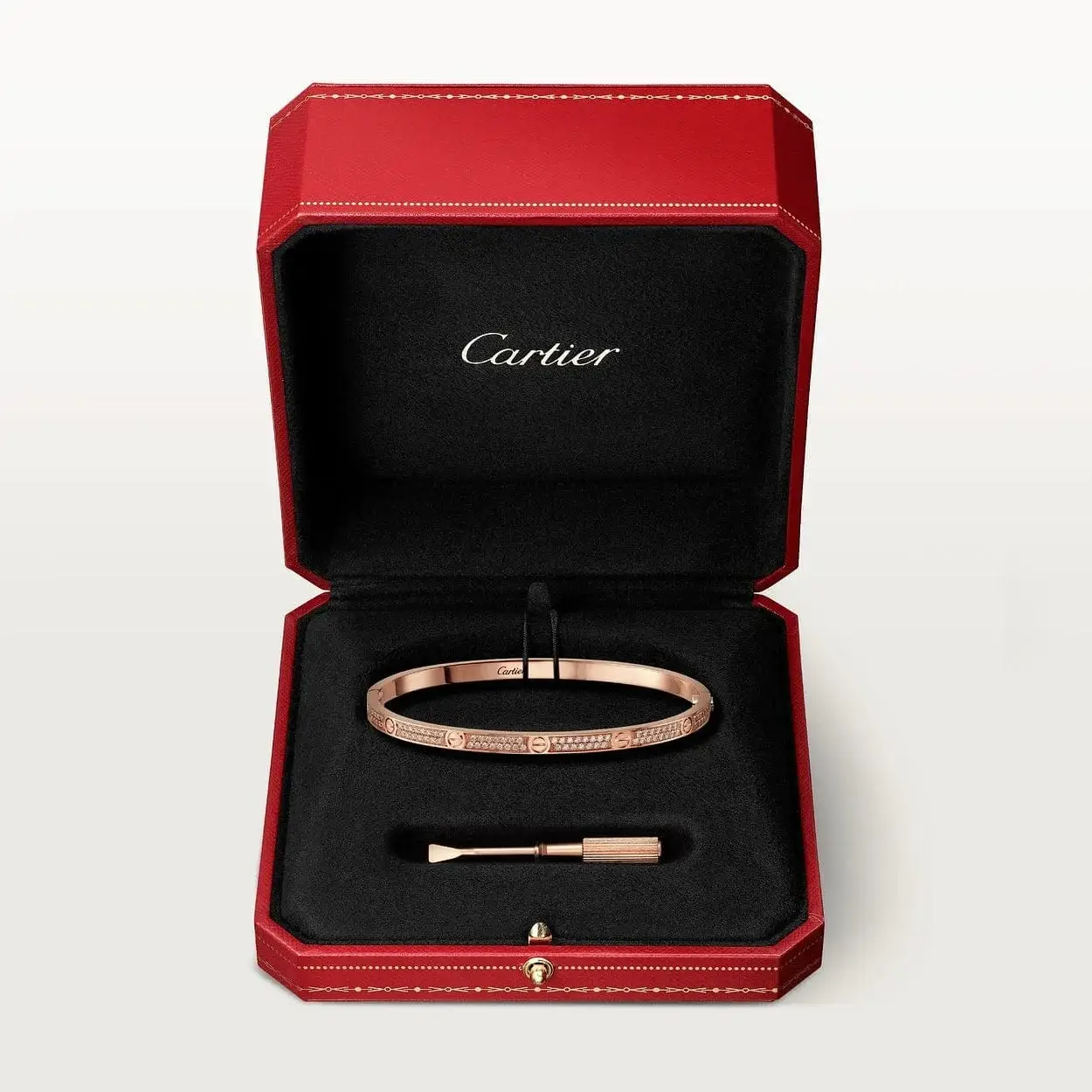 car The London Love Bracelet-Diamond Paved Small Model-4mm Width - View 3