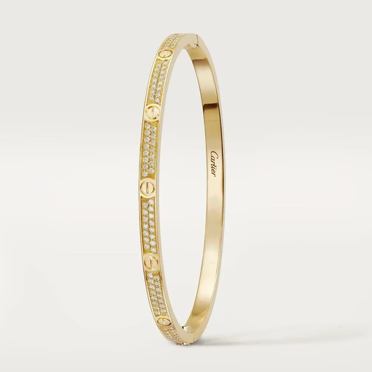 car The London Love Bracelet-Diamond Paved Small Model-4mm Width - View 9