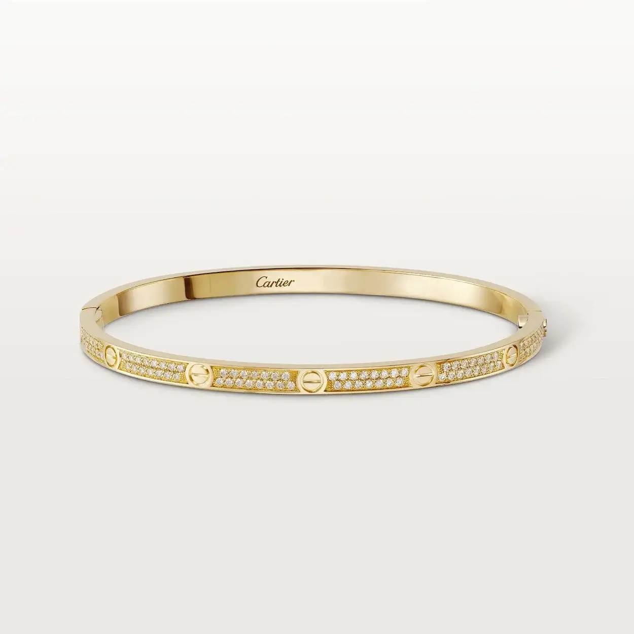 car The London Love Bracelet With 4 Diamonds Small Model-4mm Width - View 2