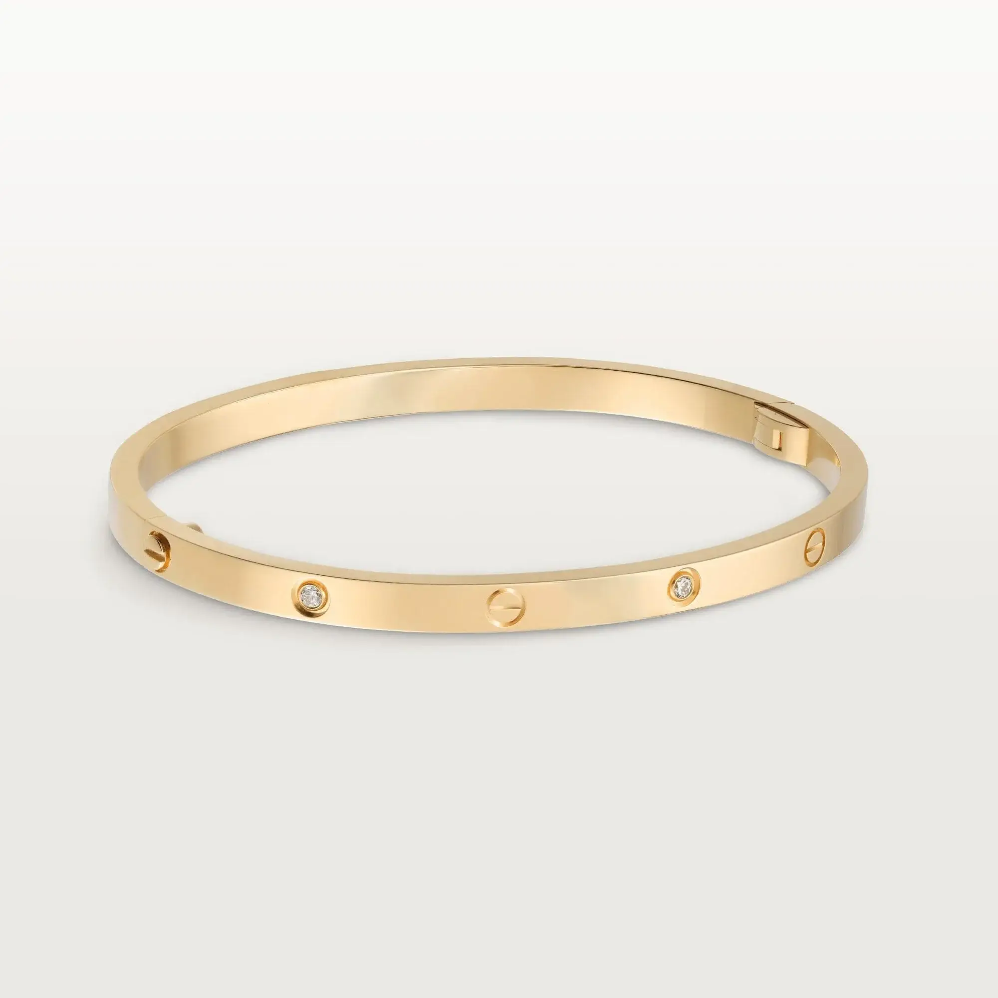 car The London Love Bracelet With 4 Diamonds Small Model-4mm Width - View 3