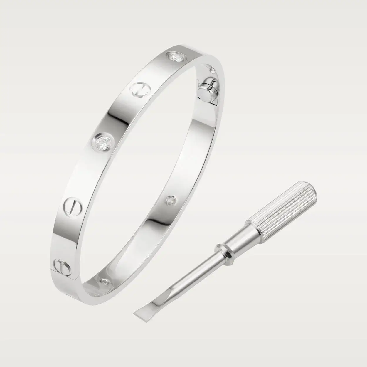 car The London Love Bracelet With Diamond Big Model-6mm Width - View 16