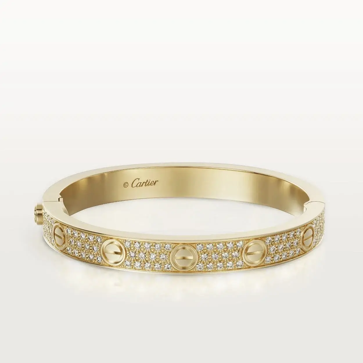 car The London Love Bracelet With Diamond Big Model-6mm Width - View 23