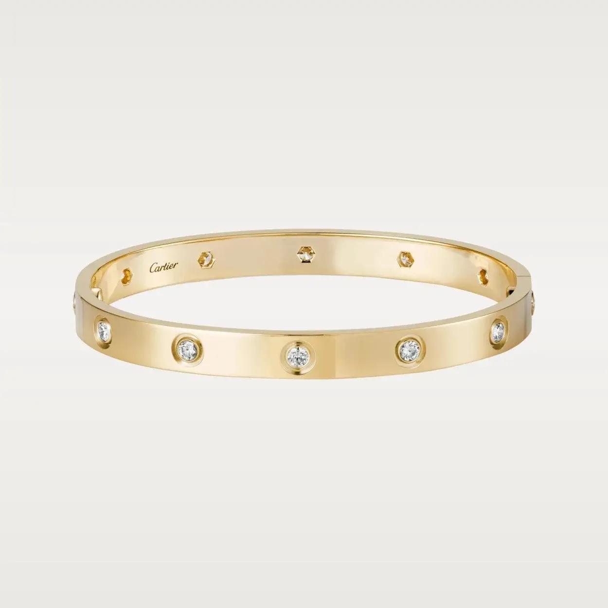 car The London Love Bracelet With Diamond Big Model-6mm Width - View 9