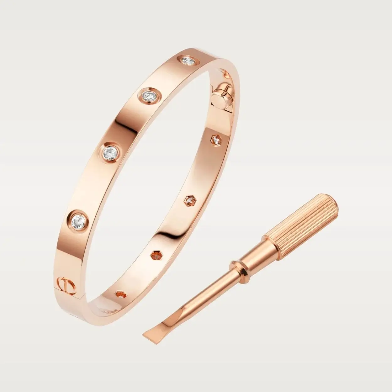 car The London Love Bracelet With Diamond Big Model-6mm Width - View 4