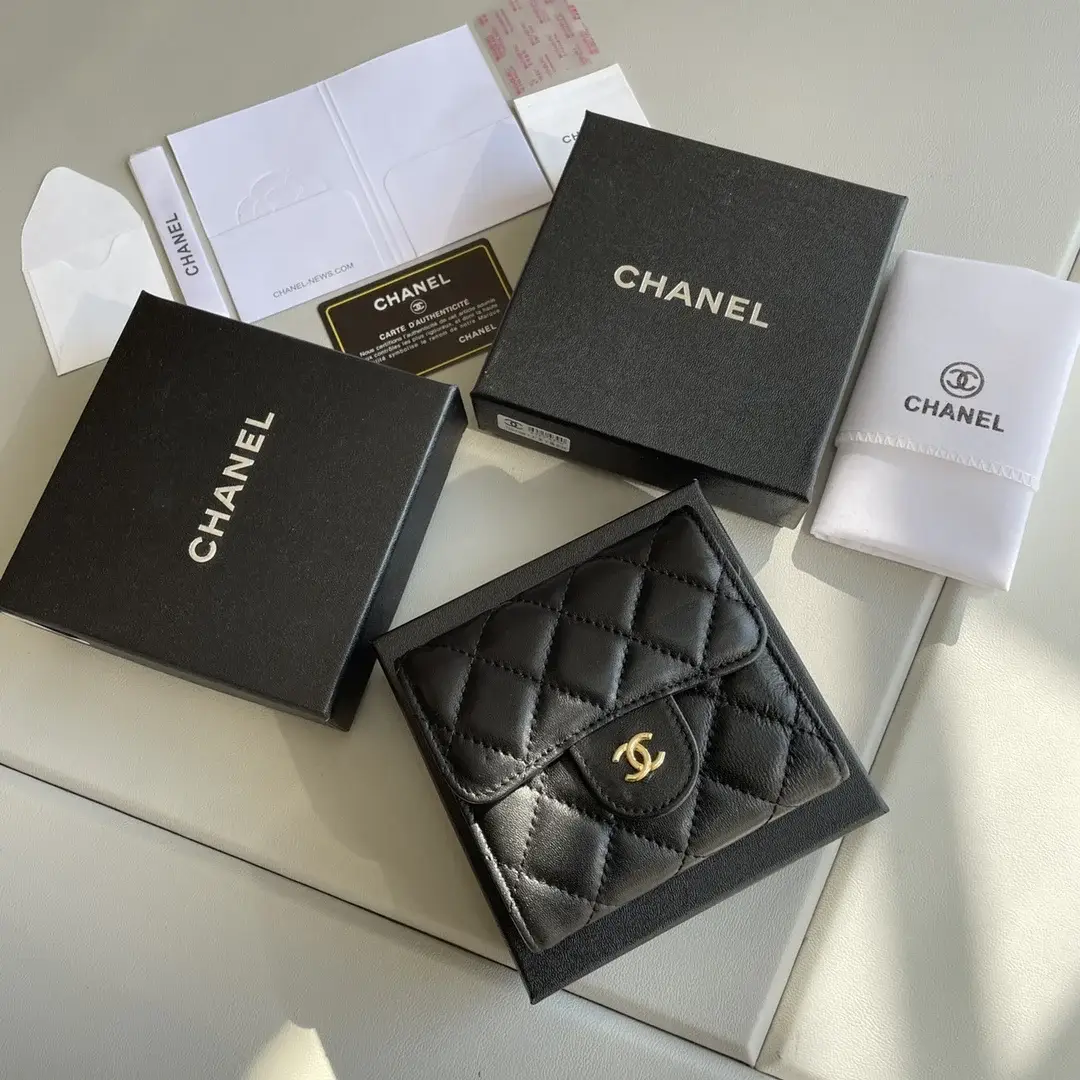 cc Small Classic Flap Wallet Black Bag For Women 10.5cm/4.1in AP0231 Y01295 C3906 - image 6