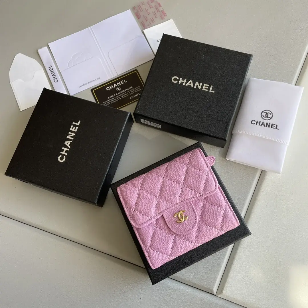 cc Small Classic Flap Wallet Pink Bag For Women 10.5cm/4.1in AP0231 Y33352 NK289 - image 2