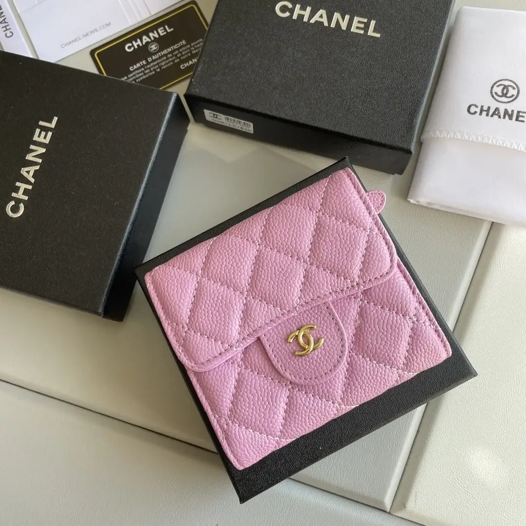 cc Small Classic Flap Wallet Pink Bag For Women 10.5cm/4.1in AP0231 Y33352 NK289 - image 4