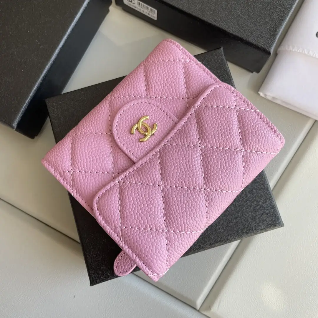 cc Small Classic Flap Wallet Pink Bag For Women 10.5cm/4.1in AP0231 Y33352 NK289 - image 7
