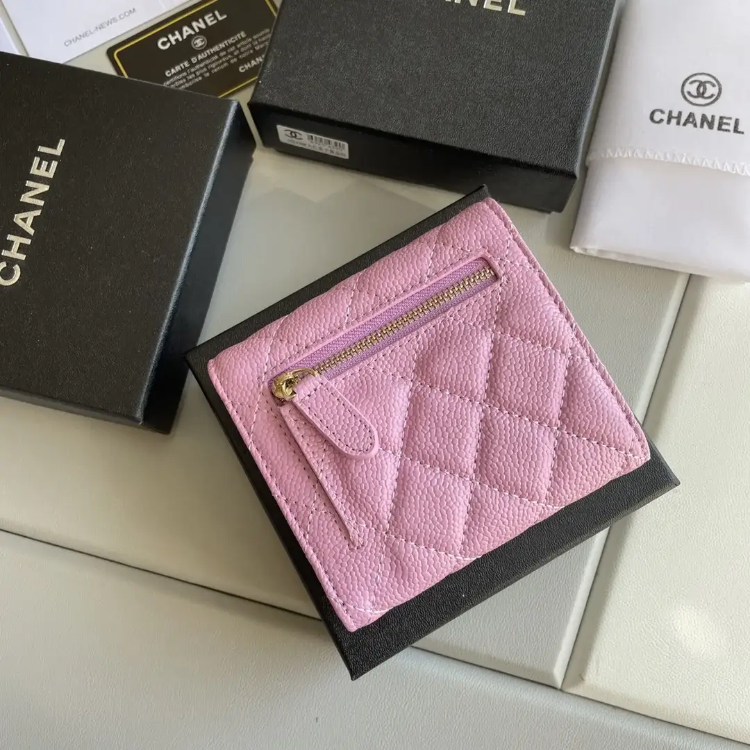 cc Small Classic Flap Wallet Pink Bag For Women 10.5cm/4.1in AP0231 Y33352 NK289 - image 6