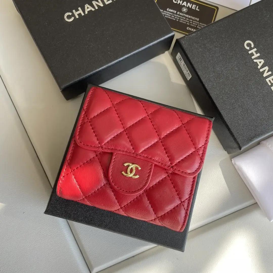 cc Small Classic Flap Wallet Red Bag For Women 10.5cm/4.1in - image 7
